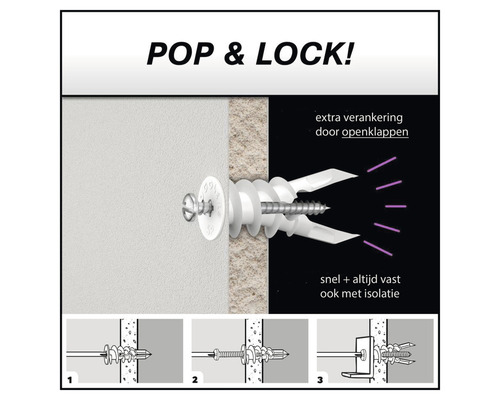 Pop and Lock plug voor wandmontage