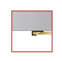 Afbeelding van een glazen plaat met profielstrip