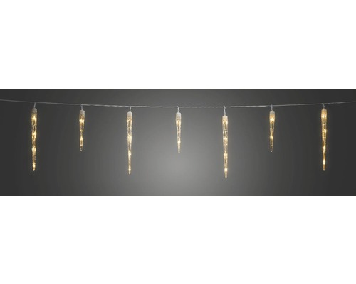 KONSTSMIDE Kerstverlichting LED ijsspegelgordijn 32 lampjes extra warmwit 5 m IJspegellichtsnoer met meerdere ijspegels
