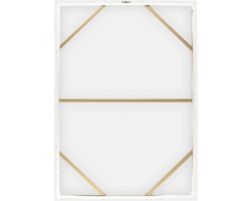 Achterkant van een canvas met houten frame
