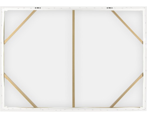 Achterkant van een canvas met houten frame