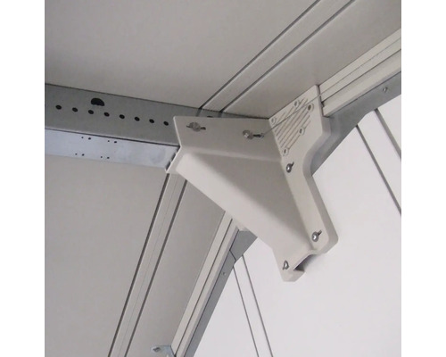 Detailweergave van een hoekverbinding met schroeven voor een veilige bevestiging.