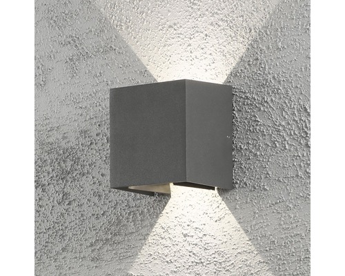 Vierkante wandlamp van metaal voor buiten