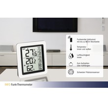 Draadloze thermometer voor het meten van binnen- en buitentemperatuur en luchtvochtigheid