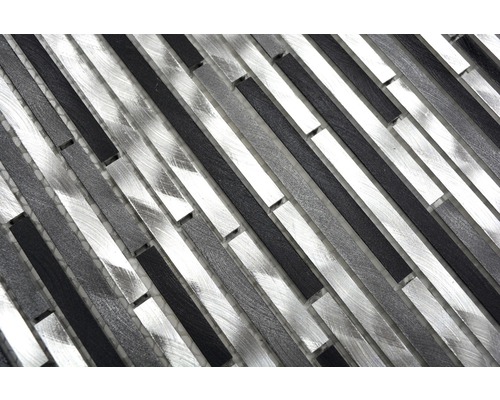 Mozaïektegels van metaal in strokenlook