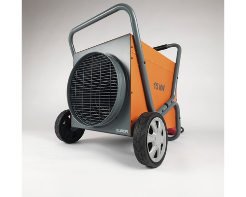 Mobiele kachel met wielen en 15 kilowatt vermogen