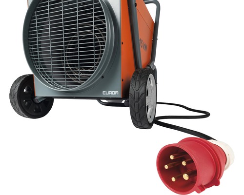 Elektrische kachel met wielen en stekker