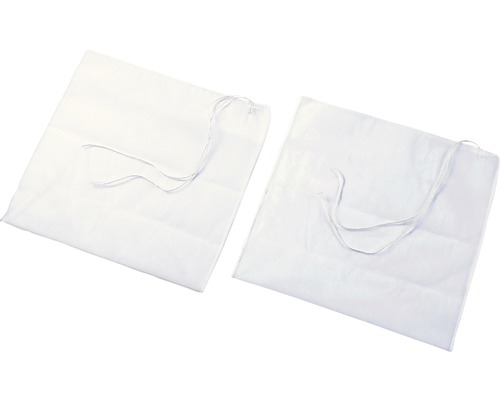Twee witte waszakken met trekkoord