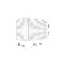 BERTILO Fietsberging - tuinkast Woodline incl. vloer antraciet, 202x106x142 cm-thumb-19 BERTILO Fietsberging - tuinkast Woodline incl. vloer antraciet, 202x106x142 cm-thumb-19