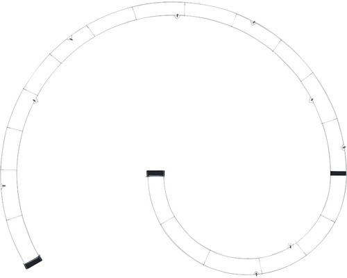 Flexibele gazonrand in spiraalvorm voor tuinontwerp