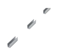 Drie aluminium profielen
