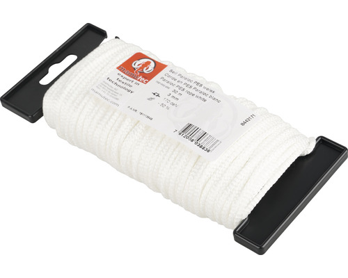 Wit Mamutec Paraloc PES touw, 30 meter lang