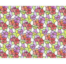 Bloemenpatroonbehang met bloesems en bladeren