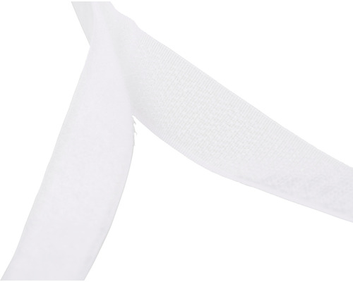 Close-up van een witte klittenbandsluiting