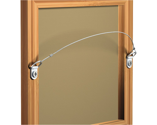 Foto ophangsysteem met draad aan houten frame
