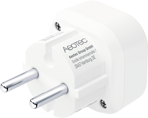 Witte stekker met twee pinnen