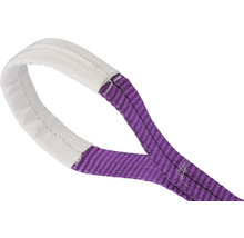 Paarse hijsband met versterkte lus