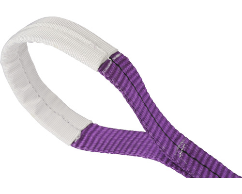 Paarse hijsband met versterkte lus