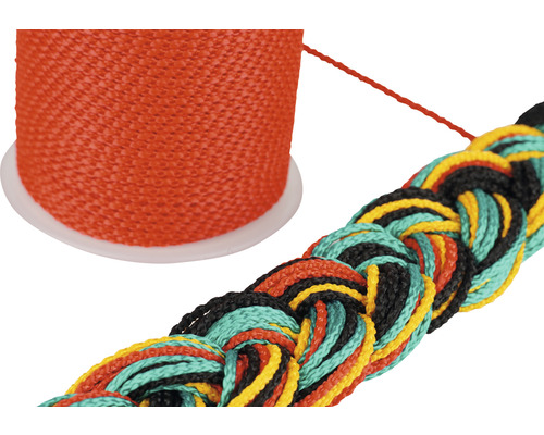 Polyester koord op rol en gevlochten touw