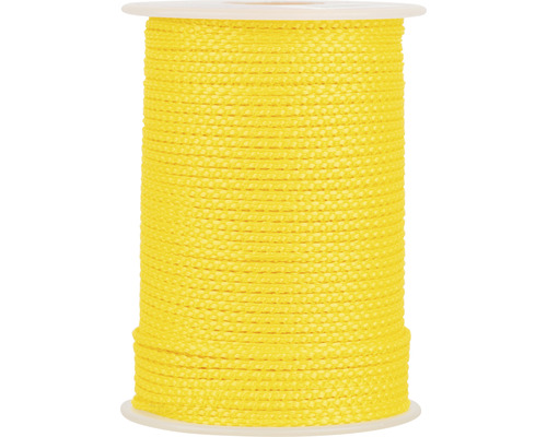 Gele polyester koord op een spoel