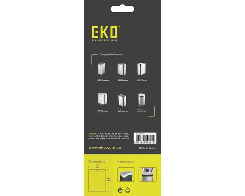 EKO Logo en informatie over compatibele modellen en afmetingen