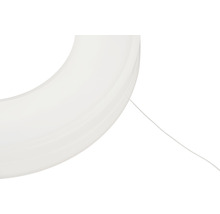 Detailopname van een ronde ledlamp met stroomkabel