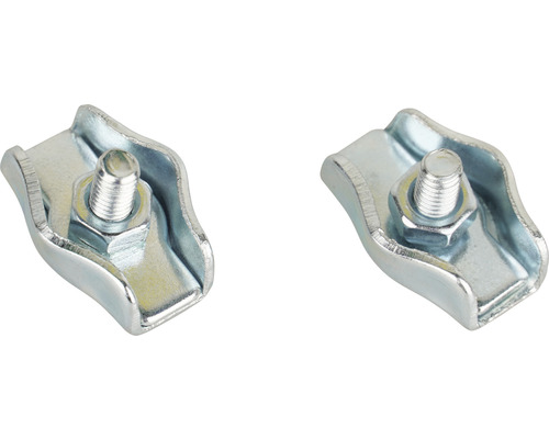 Twee draadklemmen van metaal