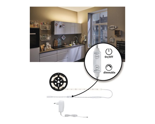 LED-strip met dimmerfunctie in een keuken