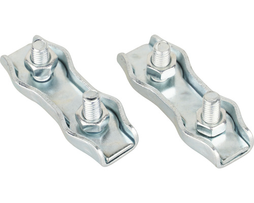 Twee draadklemmen van metaal