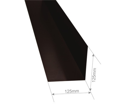 Hoekprofiel met een afmeting van 125x125 mm.