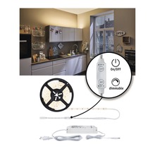 Ledstrip met dimmer in een keuken.