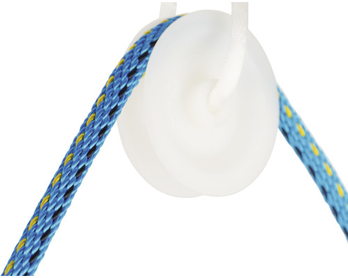 Kunststof katrol met textielkoord