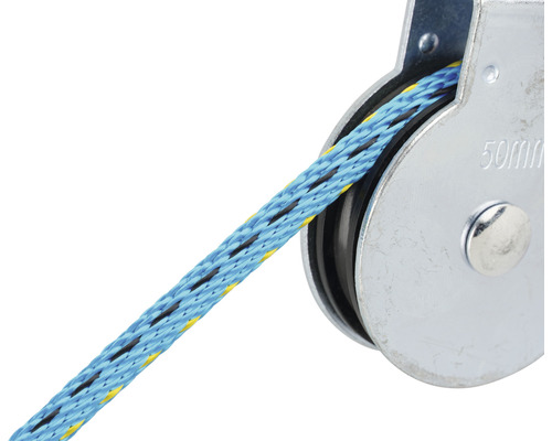 Enkele draadkabelrol 50 mm met touw