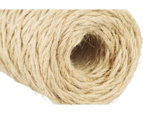 Close-up van een rol jute touw.