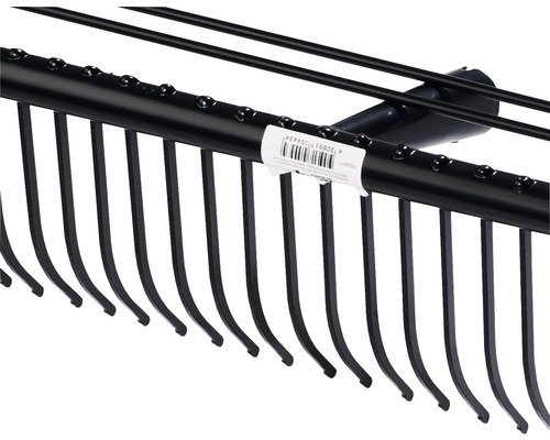 Detailopname van een hark met metalen tanden