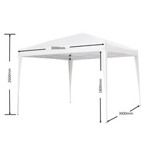 GARDEN PLACE Partytent Basic uitvouwbaar polyester wit 3x3 m-thumb-1