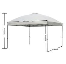 GARDEN PLACE Partytent Sue, dome uitvouwbaar polyester lichtgrijs 3,6x3,6 m-thumb-1 GARDEN PLACE Partytent Sue, dome uitvouwbaar polyester lichtgrijs 3,6x3,6 m-thumb-1