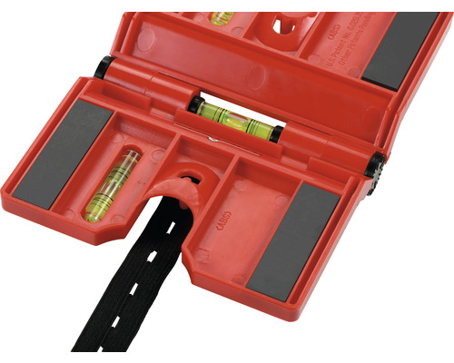 Leidingwaterpas met magneten en riem