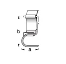 ALFER coaxis®-apparaathouder aluminium blank, b 60 x h 88 mm