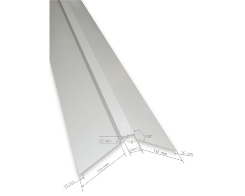 Detailaanzicht van een randbeschermingsprofiel met maatvoering