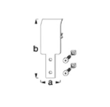 ALFER coaxis®-ophangplaat aluminium blank, b 35,5 x h 105 mm, 2 stuks