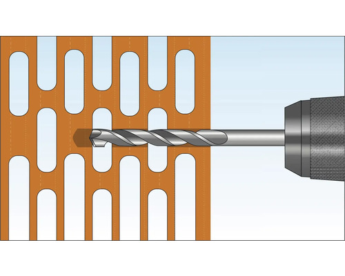 Een boormachine boort door een plaat.
