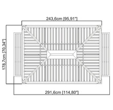SOJAG BBQ-paviljoen Messina met hardtop dak paaldikte 12x12 cm, aluminium antraciet 292x179x262 cm