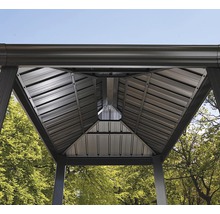 SOJAG BBQ-paviljoen Messina met hardtop dak paaldikte 12x12 cm, aluminium antraciet 292x179x262 cm