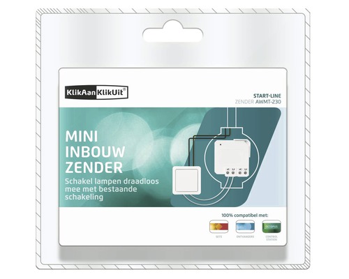 KlikAan KlikUit mini inbouwzender in verpakking