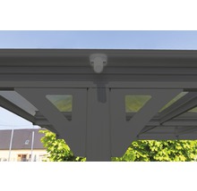 Enkele carport met plat dak 6 mm dubbelwandige platen 15 m² incl. regengoot antraciet, 305x503x232 cm-thumb-6