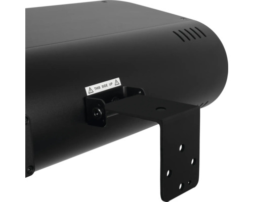 Detailweergave van een infraroodverwarming met montagebeugel