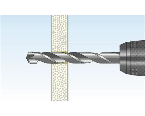 Metaalboor boort door materiaal