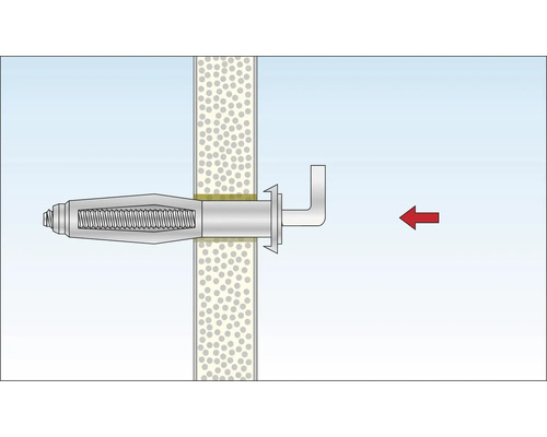 Hollewandplug in muur