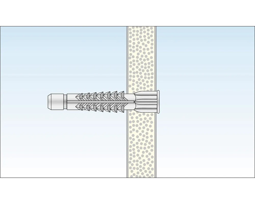 Plastic plug in de muur